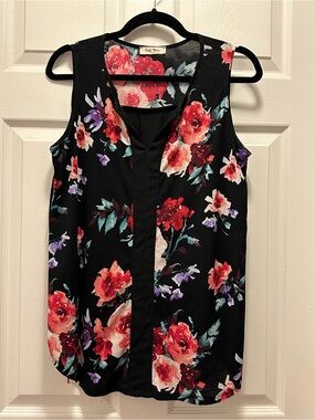 Full Moon Maternity Floral V-Neck Sleeveless Blouse Stitch Fix